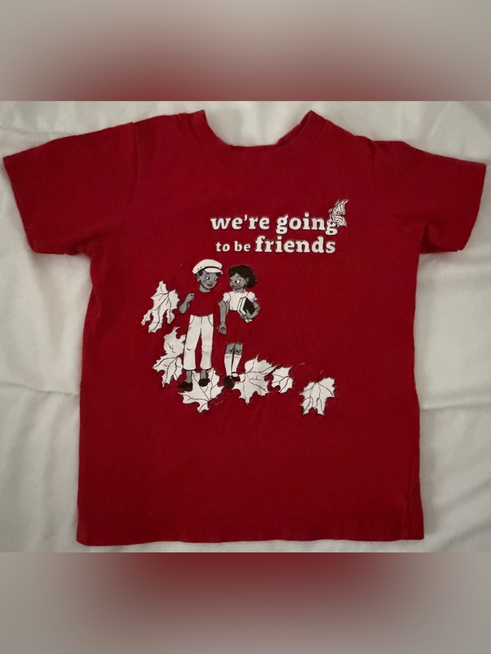 Kids The White Stripes Red Short-Sleeve Tee 'we're going to be friends'